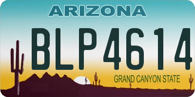 AZ license plate BLP4614