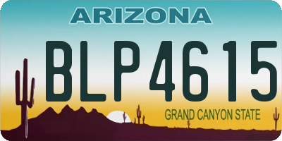 AZ license plate BLP4615