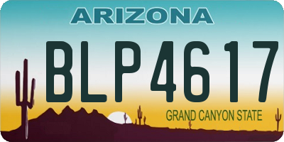 AZ license plate BLP4617