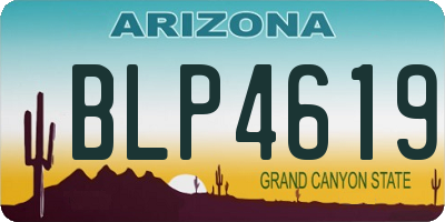 AZ license plate BLP4619