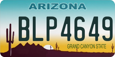 AZ license plate BLP4649