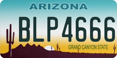 AZ license plate BLP4666