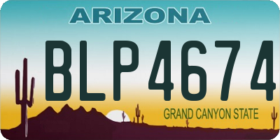 AZ license plate BLP4674