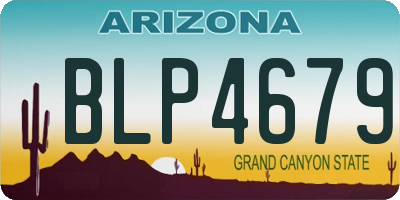 AZ license plate BLP4679