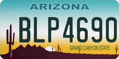 AZ license plate BLP4690