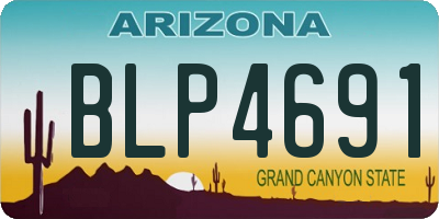 AZ license plate BLP4691