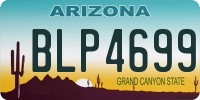 AZ license plate BLP4699