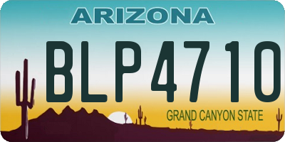 AZ license plate BLP4710