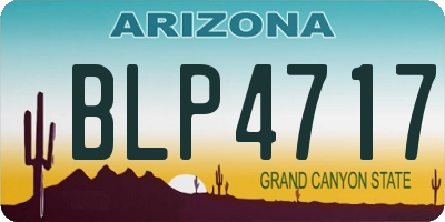 AZ license plate BLP4717