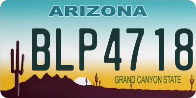 AZ license plate BLP4718