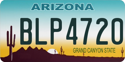 AZ license plate BLP4720