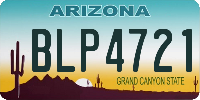 AZ license plate BLP4721