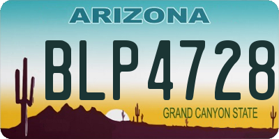 AZ license plate BLP4728