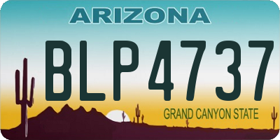 AZ license plate BLP4737