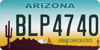 AZ license plate BLP4740