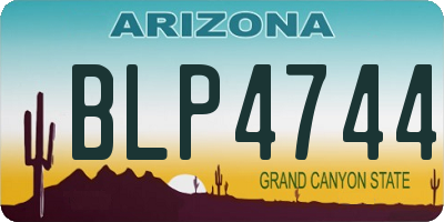 AZ license plate BLP4744