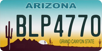 AZ license plate BLP4770