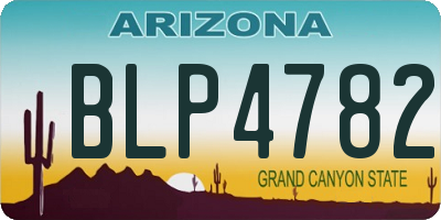 AZ license plate BLP4782
