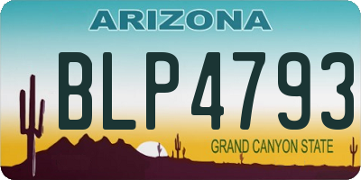 AZ license plate BLP4793