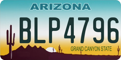 AZ license plate BLP4796