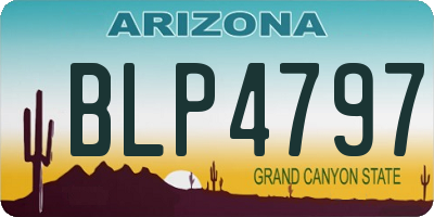 AZ license plate BLP4797