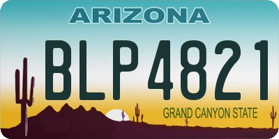 AZ license plate BLP4821