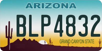 AZ license plate BLP4832