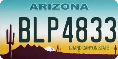 AZ license plate BLP4833
