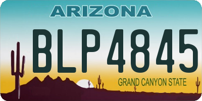 AZ license plate BLP4845