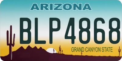 AZ license plate BLP4868
