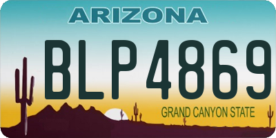 AZ license plate BLP4869