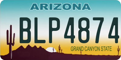 AZ license plate BLP4874