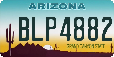 AZ license plate BLP4882