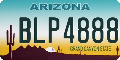 AZ license plate BLP4888