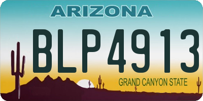 AZ license plate BLP4913
