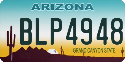 AZ license plate BLP4948
