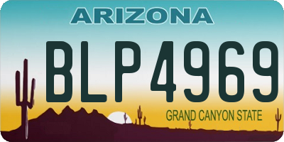 AZ license plate BLP4969