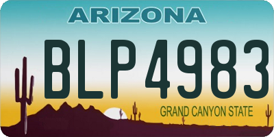 AZ license plate BLP4983