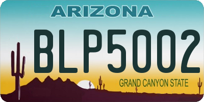 AZ license plate BLP5002