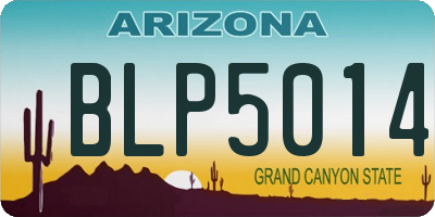 AZ license plate BLP5014