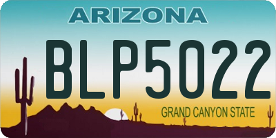 AZ license plate BLP5022