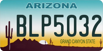 AZ license plate BLP5032