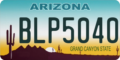 AZ license plate BLP5040