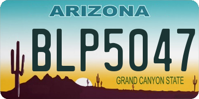 AZ license plate BLP5047