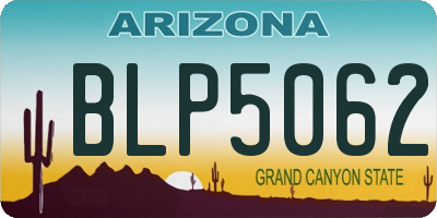AZ license plate BLP5062