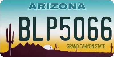 AZ license plate BLP5066