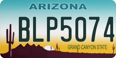 AZ license plate BLP5074