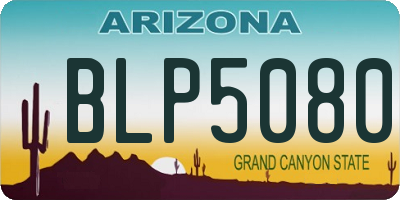 AZ license plate BLP5080