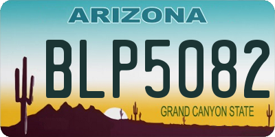 AZ license plate BLP5082