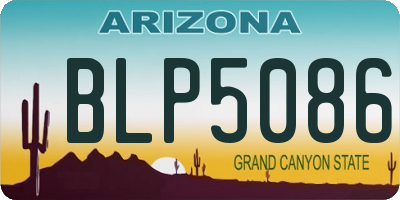 AZ license plate BLP5086